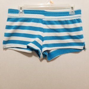 Xhilaration shorts Small striped elastic pull on waist side split loungewear
